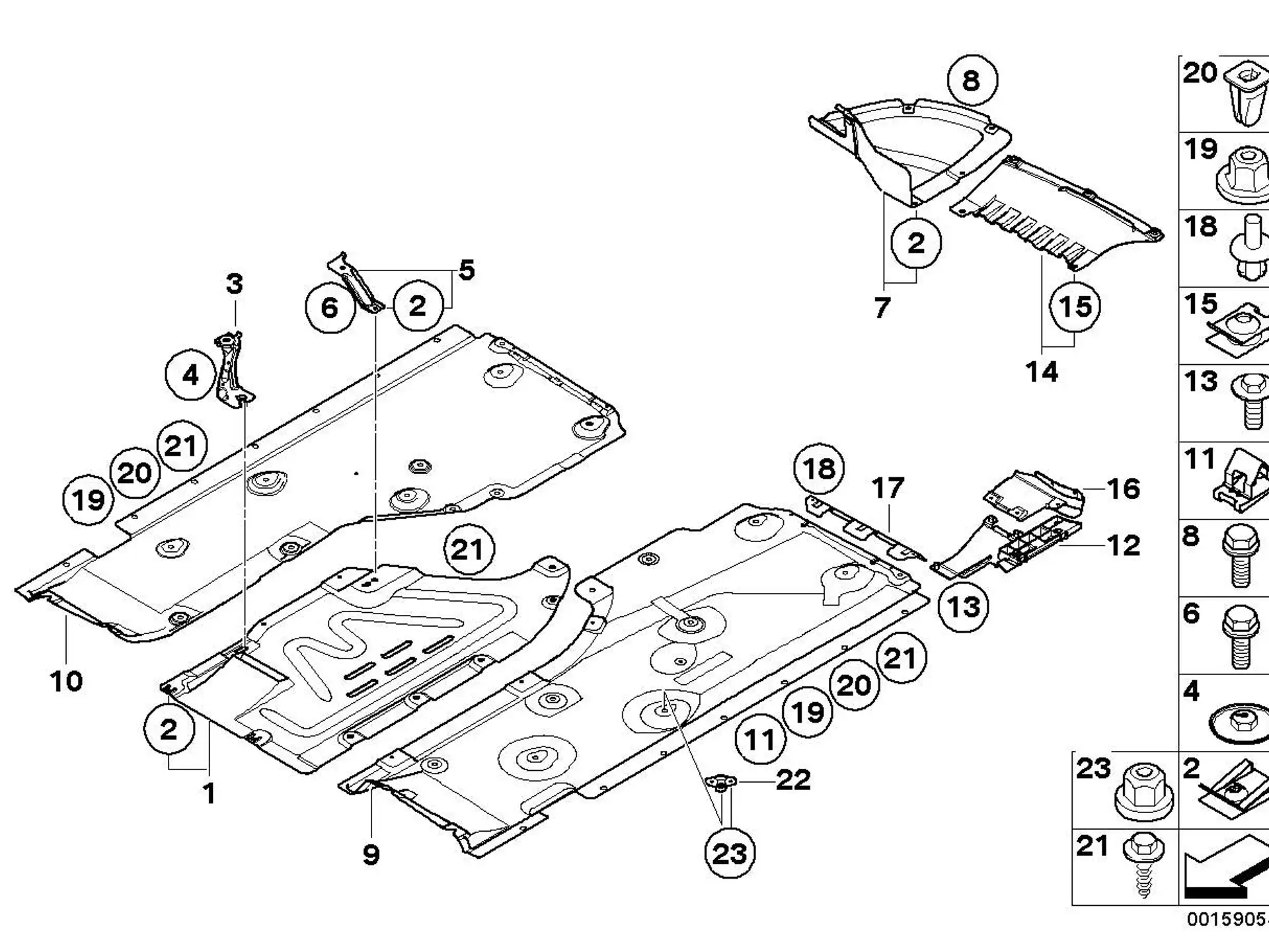 BMW Staulippe Unterbodenverkleidung E81 E84 E87 E90 E91 51757139114