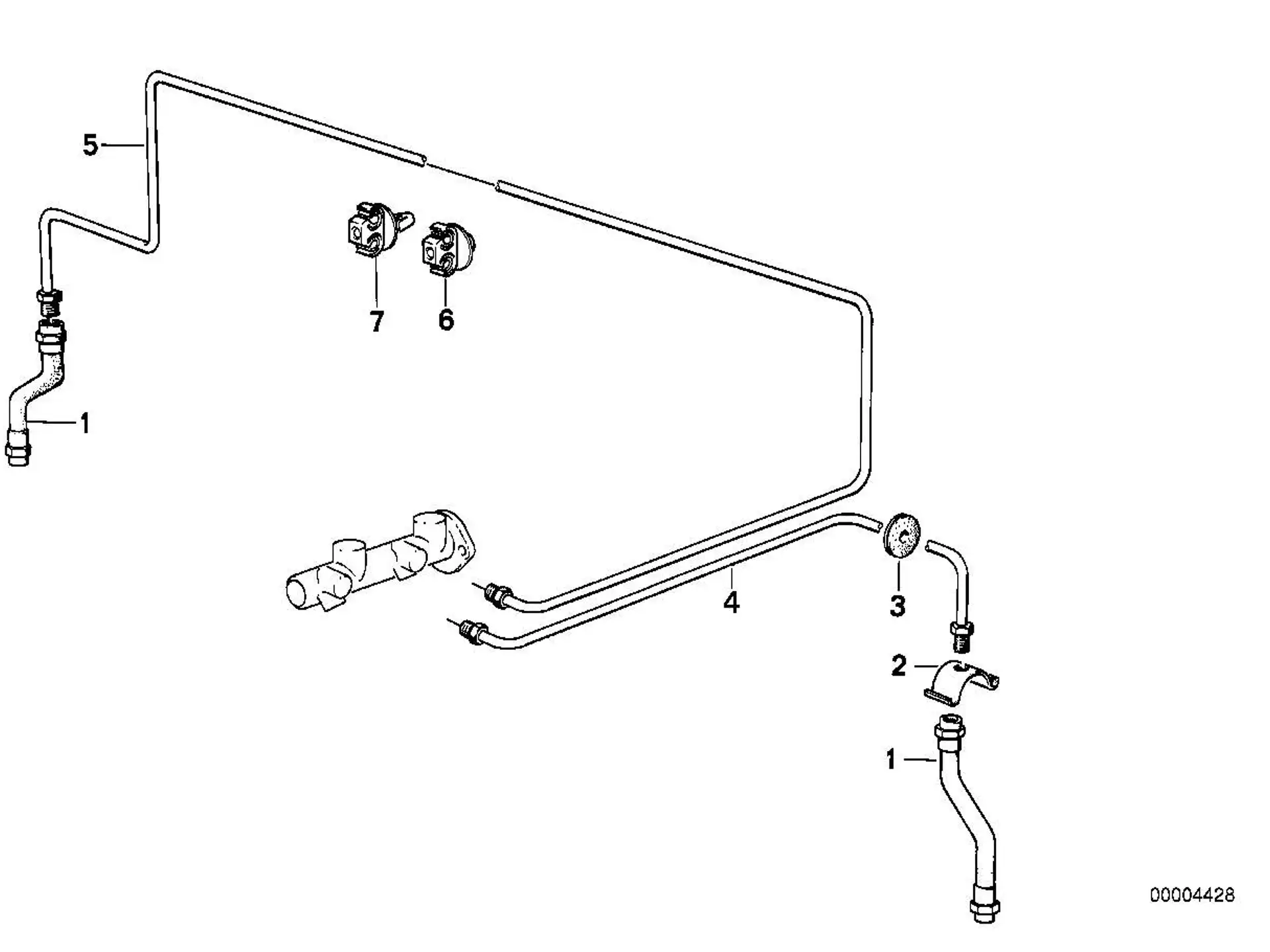 BMW Halter Bremsleitung E30 E32 E34 E36 E39 34321160027
