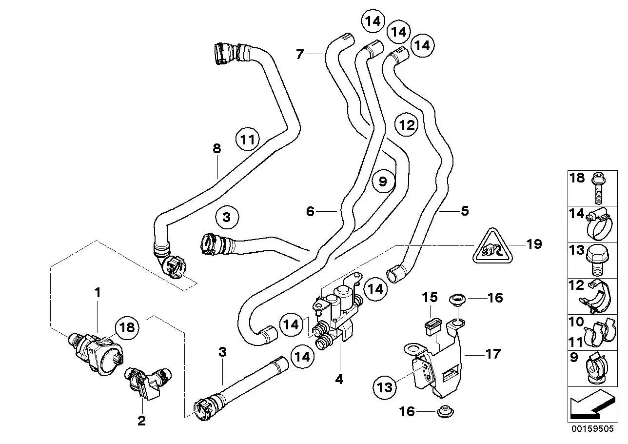BMW Kühlmittelschlauch Vorlauf 2.2 E70 E71 E72 F15 F16 6421695592