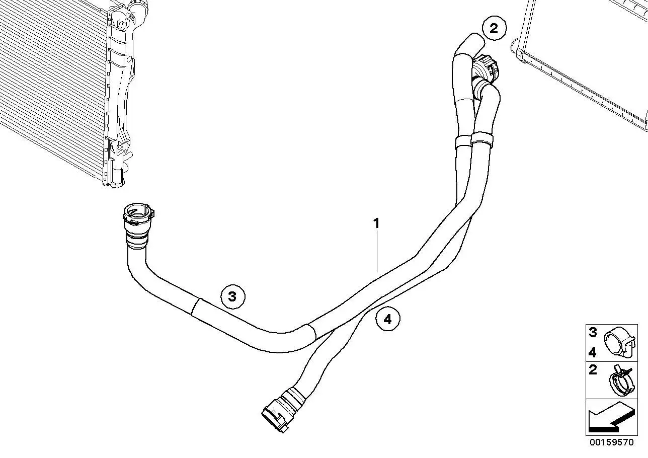 BMW Schlauchhalter E81 E82 E84 E87 E88 E90 E91 E92 E93 6421696324