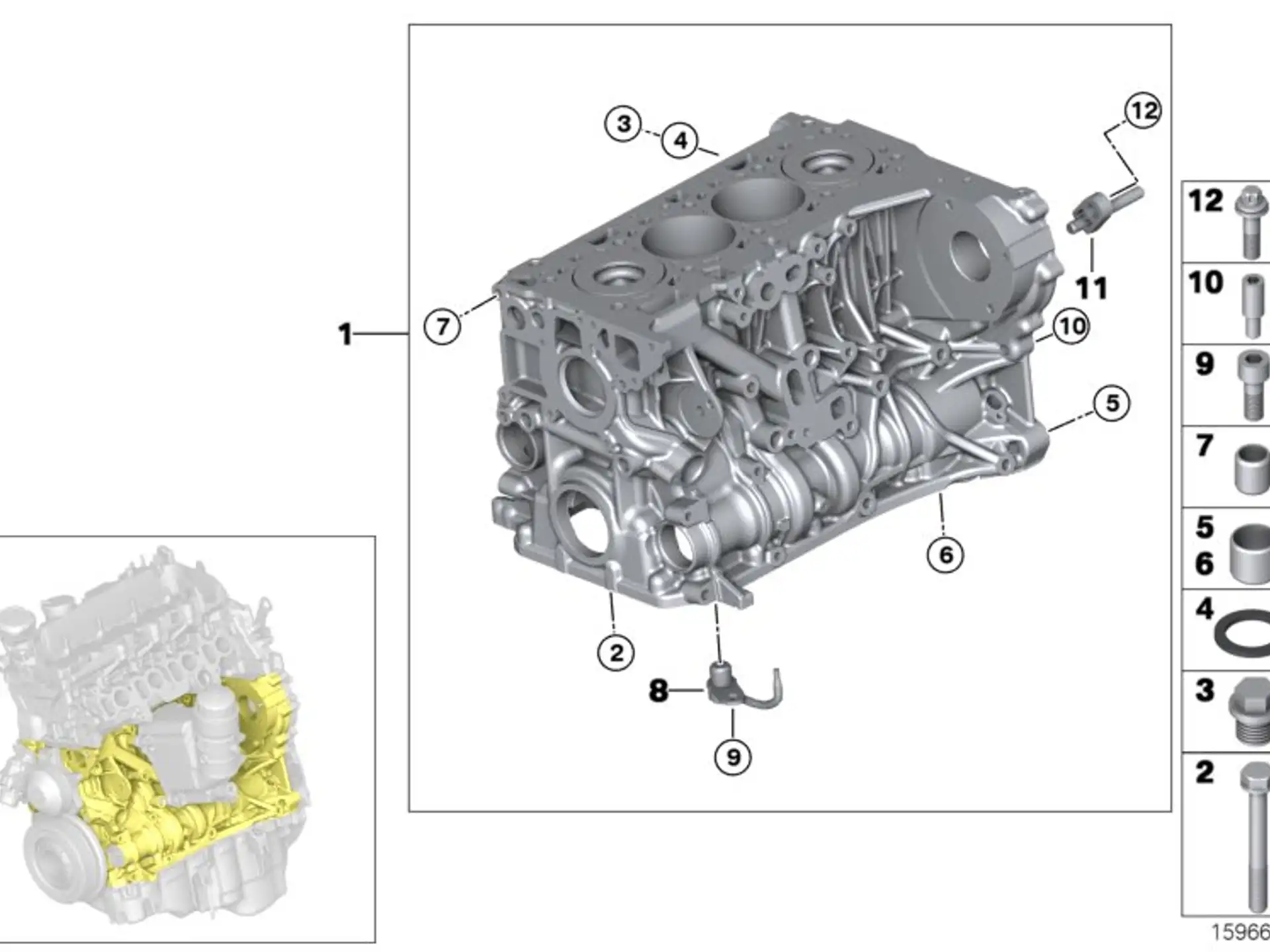 BMW Verschlussschraube E30 E31 E32 E34 E36 E38 E39 E46 E53 E60 E61 E63 E64 E65 E66 E70 E71 E72 E81 E82 E83 E84 E85 E86 E87 E88 E89 E90 E91 E92 E93 F01 F02 F04 F06 F07 F10 F11 F12 F13 F15 F16 F20 F21 F22 F23 F25 F26 F30 F31 F32 F33 F34 F36 F39 F44 F45 F46