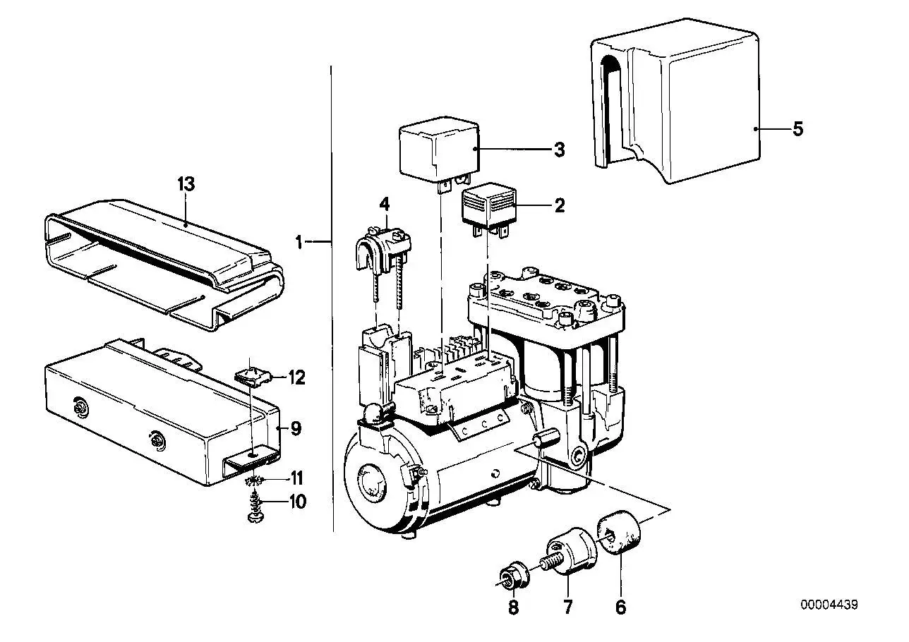 BMW Relais Ventilsteuerung Hydroaggregat ABS E23 E24 E28 E32 3451