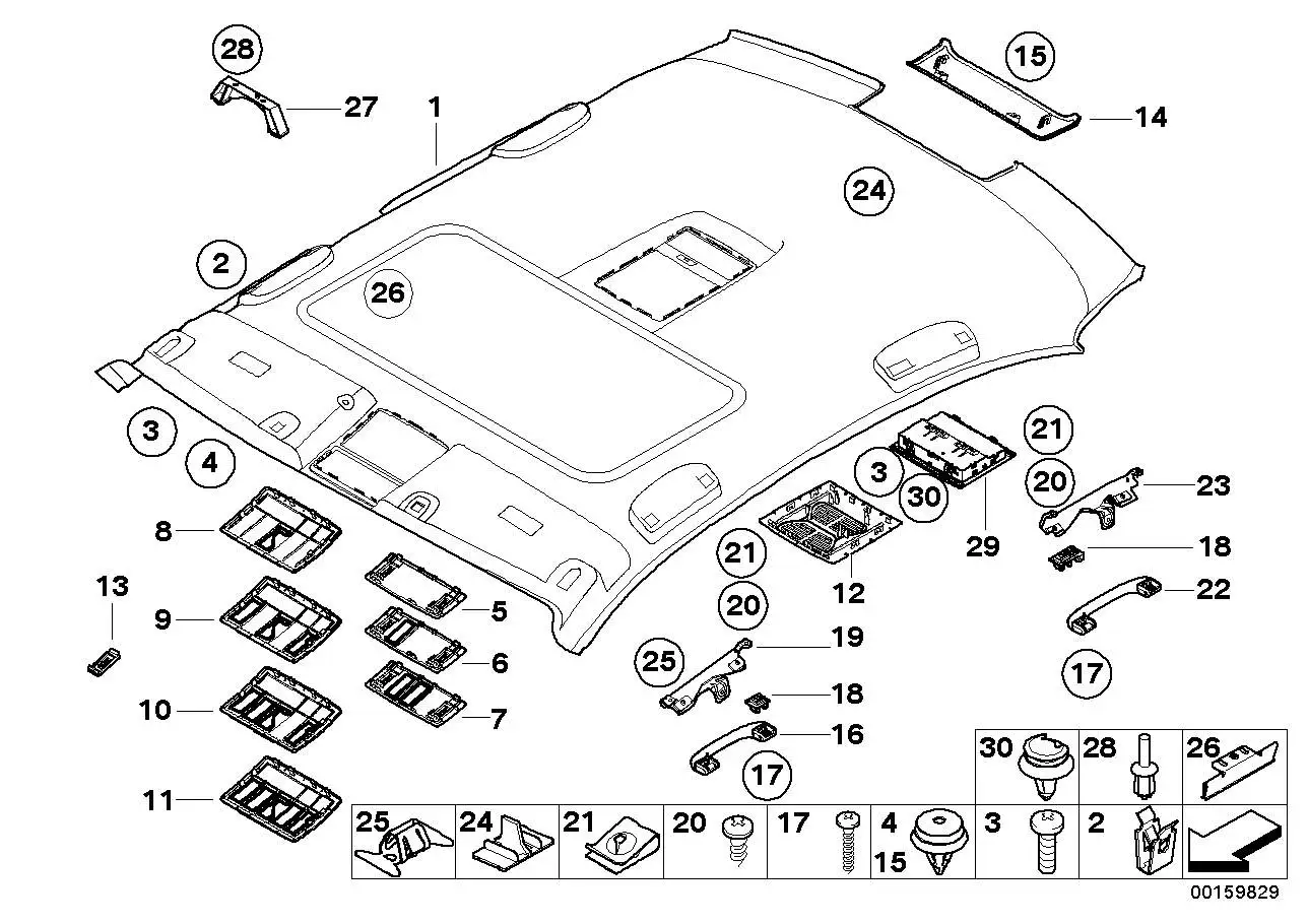 BMW Haltegriff hinten links E60 E61 E81 E84 E87 E90 E91 511673121
