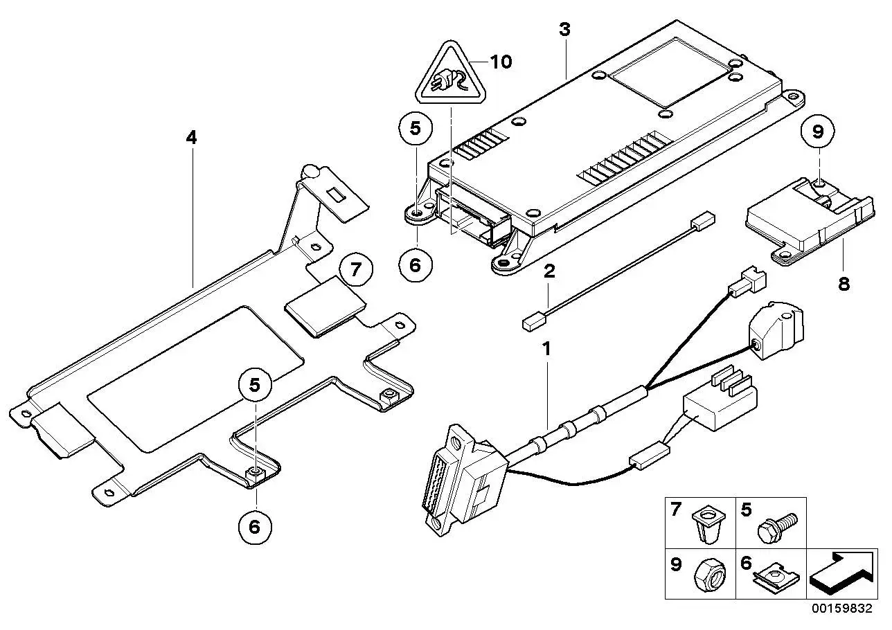 BMW Halter Sende-Empfangsgerät E39 84136908459 - 5er E39