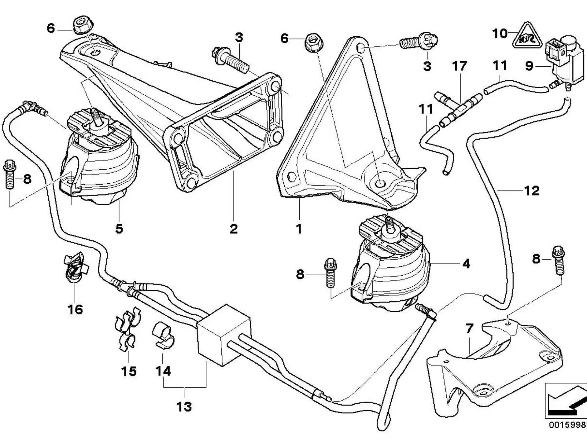 BMW Motorlager E60 E61 22116769874