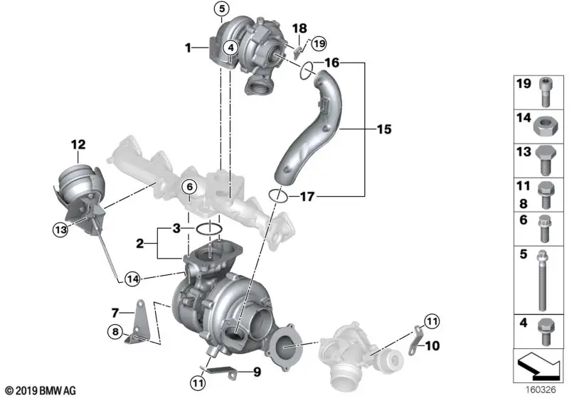 BMW Verbindungsrohr E60 E61 E63 E64 E70 E71 E83 E90 E91 E92 11657