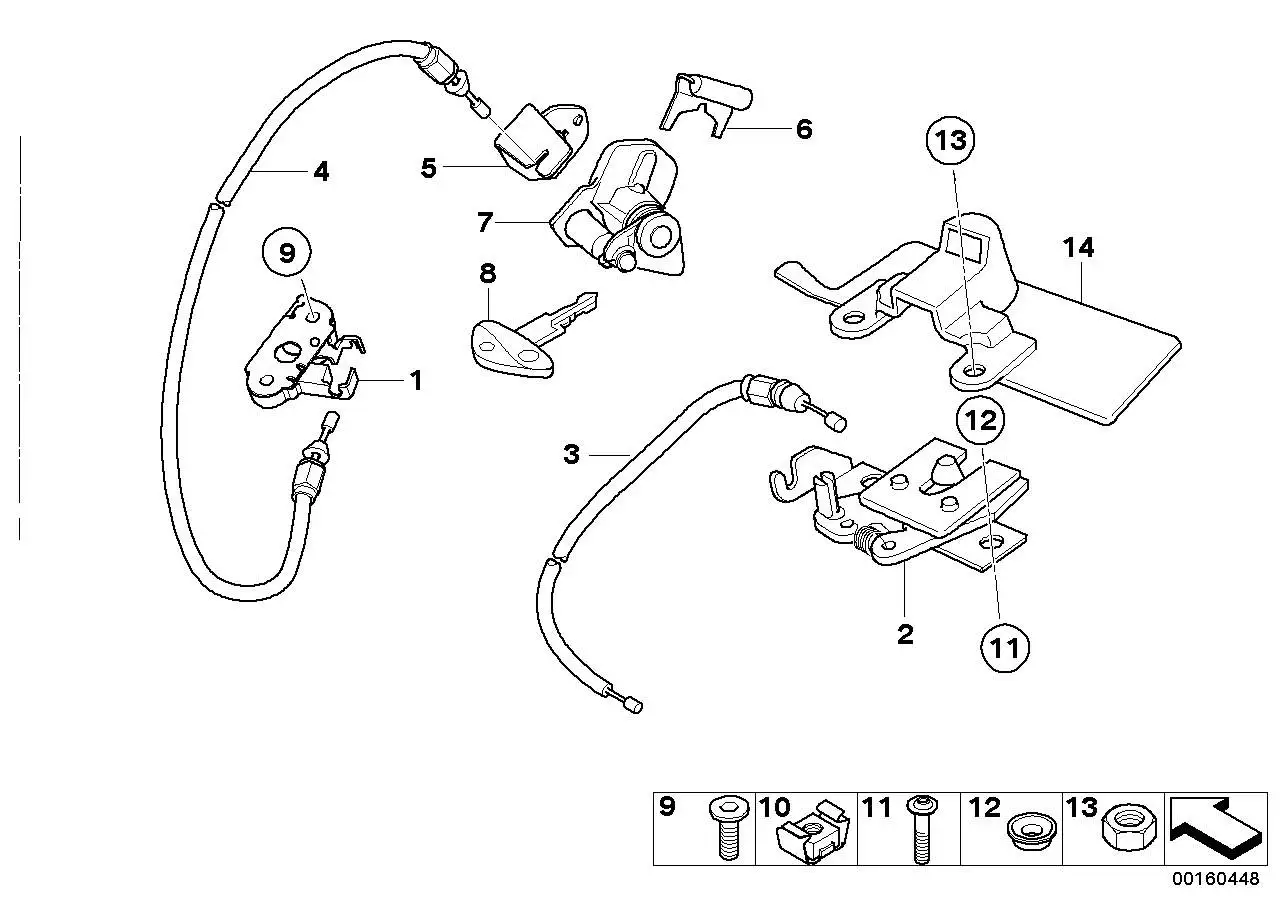 BMW Verriegelung Sitzbank K15 52537708693