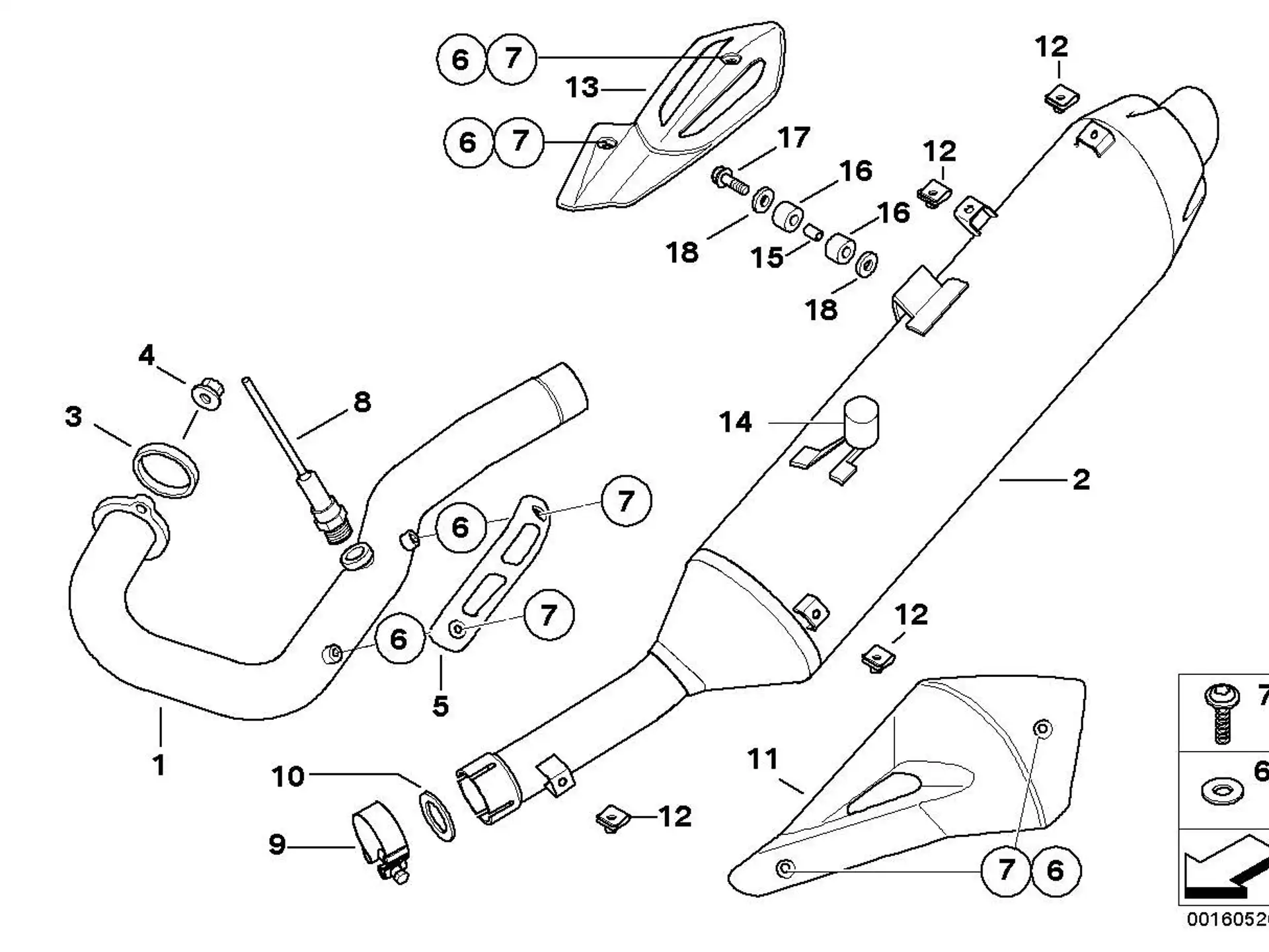 BMW Abgasdichtung K15 R13 18112343587