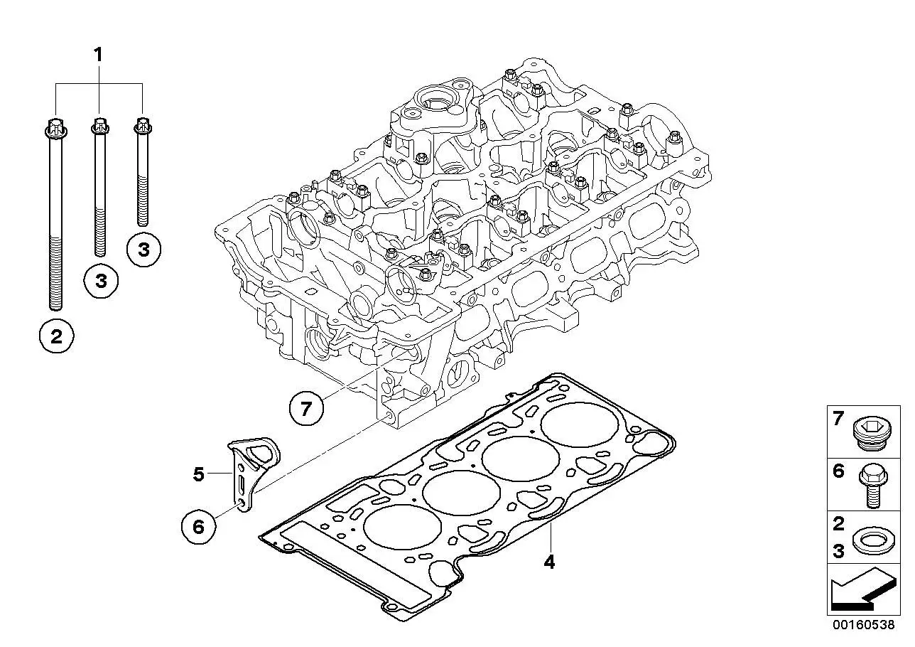 BMW Zylinderkopfdichtung asbestfrei E60 E61 E81 E82 E83 E84 E85 E