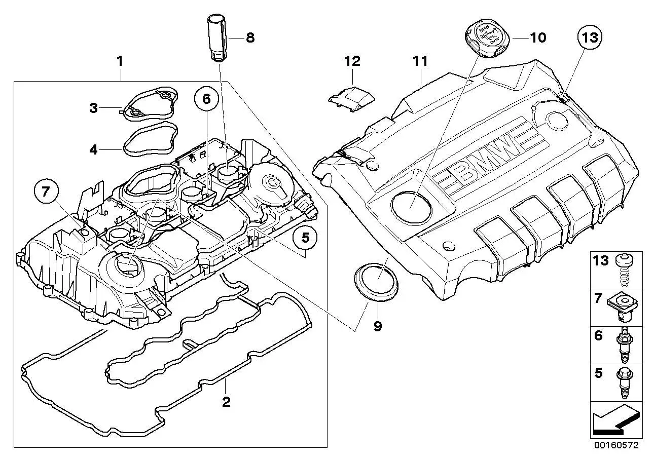 BMW Schraube E60 E61 E81 E82 E87 E88 E90 E91 E92 E93 F25 11127563
