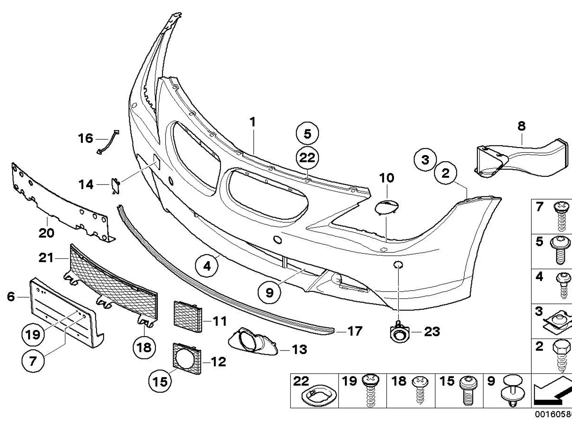 BMW Blende Nebelscheinwerfer rechts E63 E64 51117055526