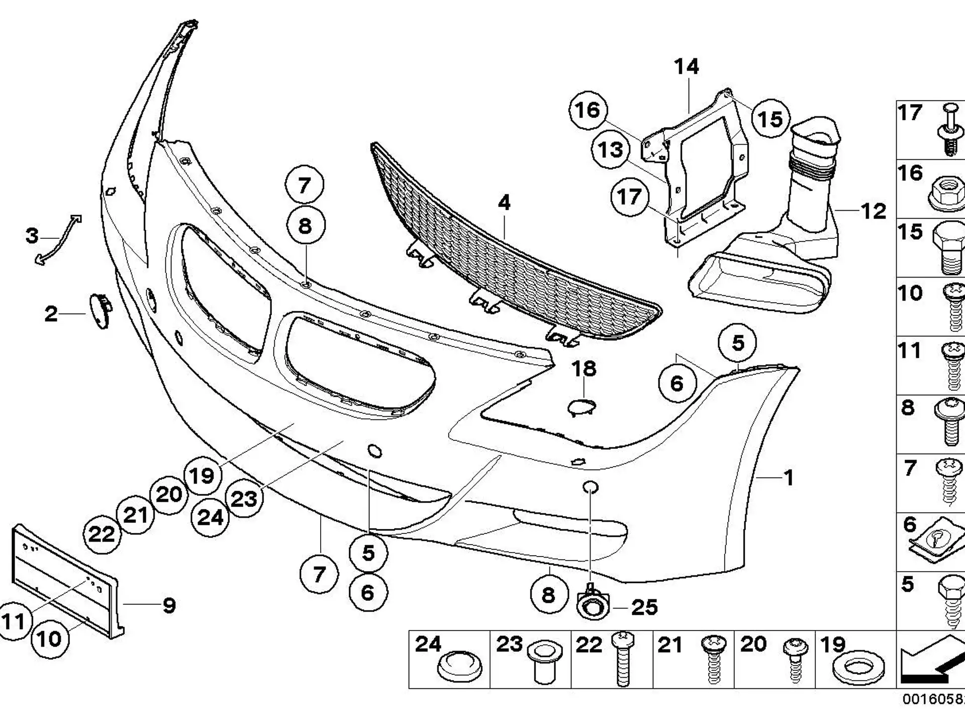 BMW Gitter Mitte E63 E64 51117898287