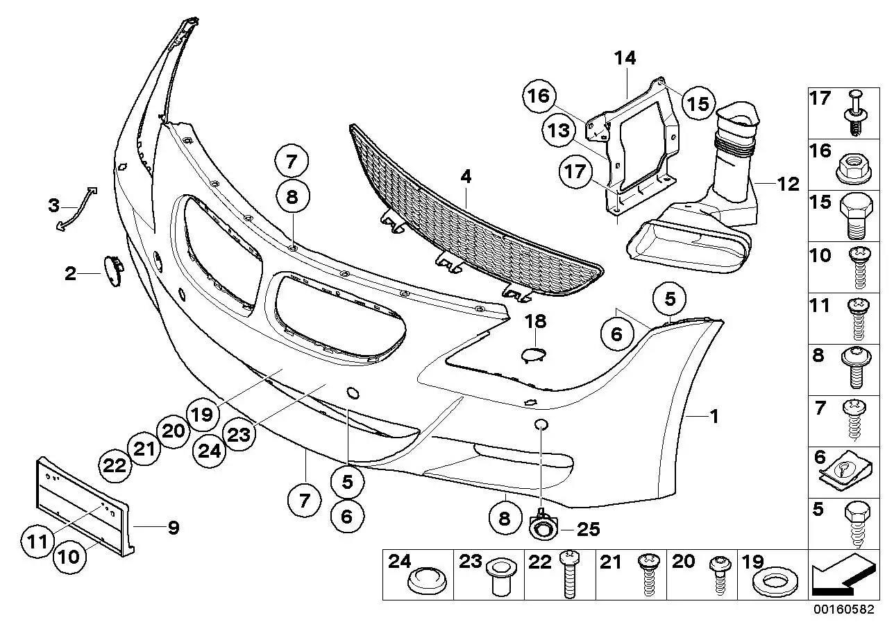 BMW Gitter Mitte E63 E64 51117898287