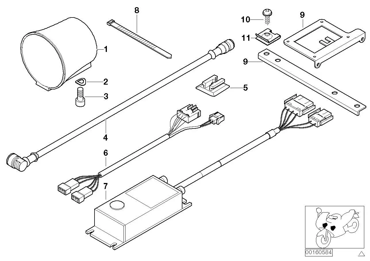 BMW Zwischenleitung Sirene K41 R13 R22 R28 61127684445