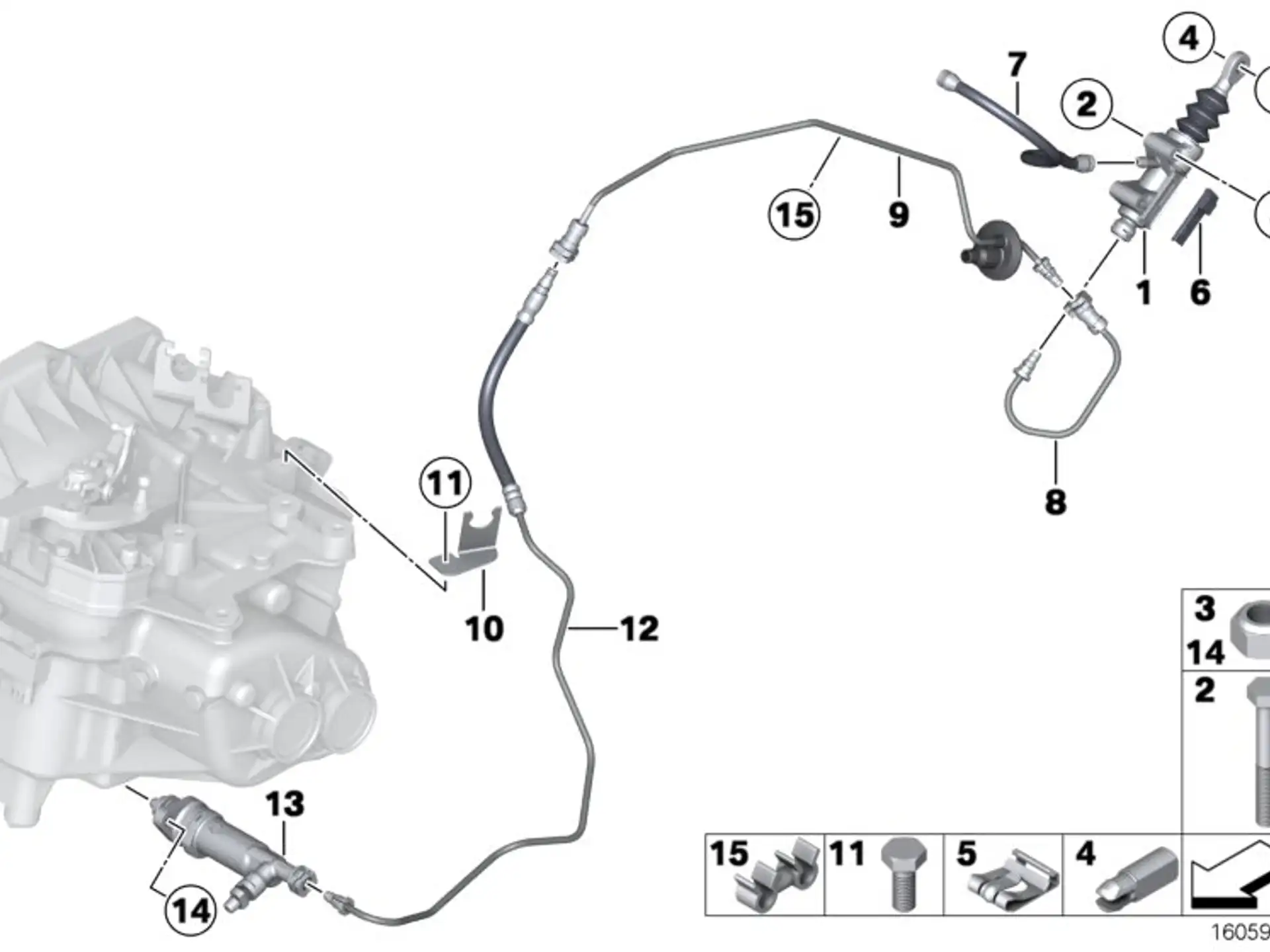 BMW Kupplungsleitung Getriebe R55 R56 21526770598