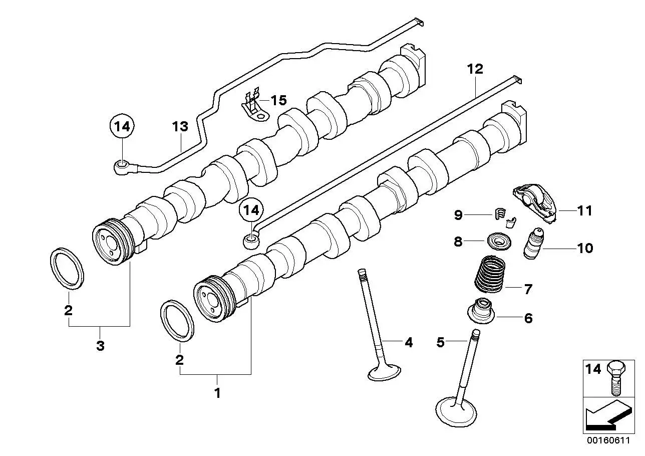 BMW Rollenschlepphebel E60 E61 E81 E82 E87 E88 E90 E91 E92 E93 11