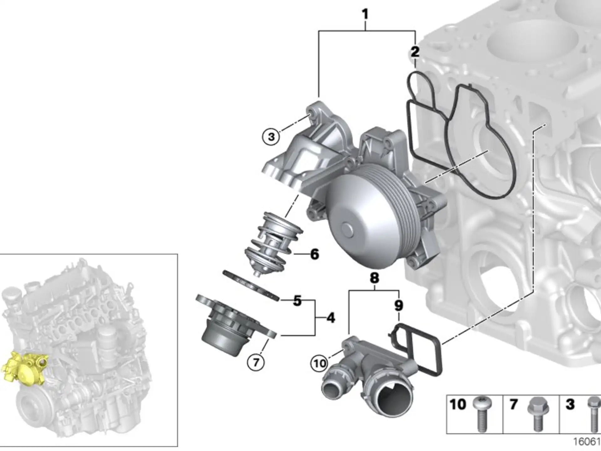 BMW Anschlussstutzen E60 E61 E70 E71 E81 E82 E83 E84 E87 E88 E90 E91 E92 E93 F01 F02 F07 F10 F11 11117800048