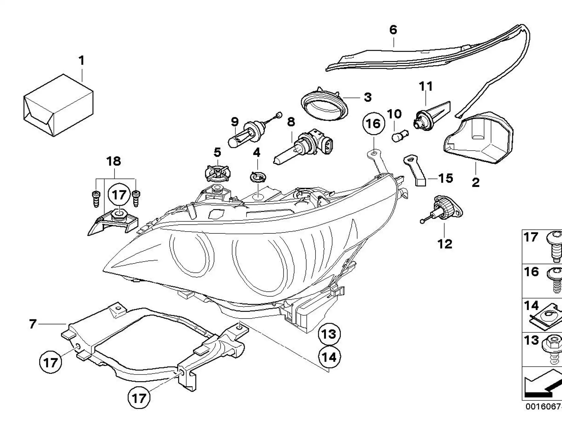 BMW Glühlampe silber E38 E46 E53 E60 E61 E63 E64 E65 E66 E81 E82 E83 E85 E86 E87 E88 E90 E91 E92 E93 F25 F26 F45 F46 R28 R50 R52 R53 R55 R56 R57 63217160897