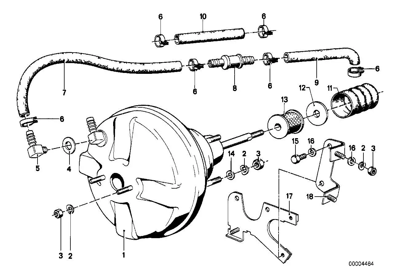BMW Anschlussstück winklig E12 E21 E28 E30 E34 E36 E38 E39 343311
