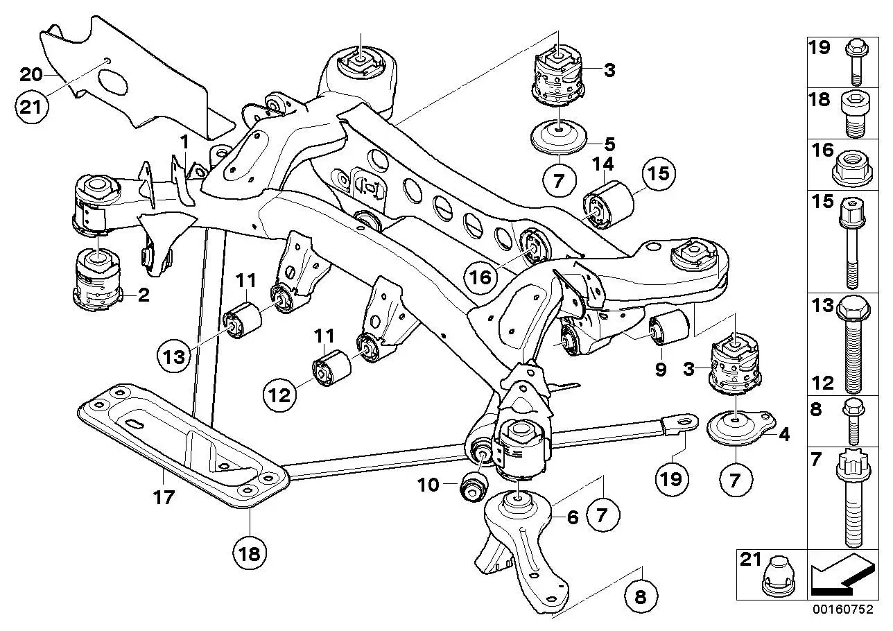 BMW Bundschraube E60 E61 E63 E64 E81 E82 E84 E87 E88 E90 E91 E92