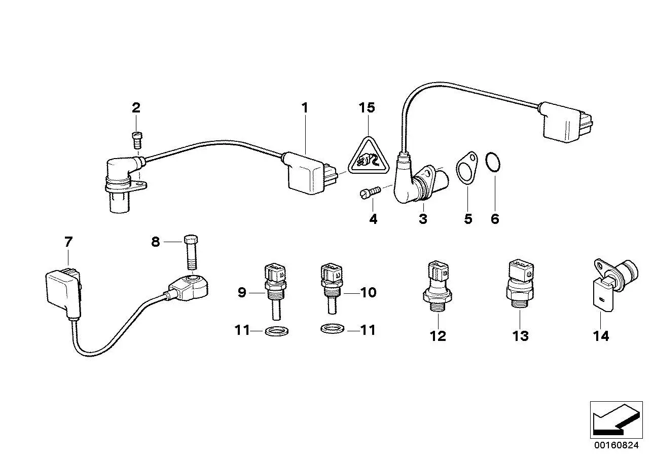 BMW Nockenwellensensor E31 E38 E39 12141742185 - 5er E39, 7er E38