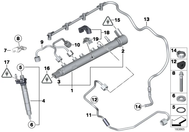 BMW Druckleitung E84 E90 E91 E92 E93 F07 F10 F11 F20 F21 F22 F25 F31 F32 F33 F34 F36 R60 R61 13537810713