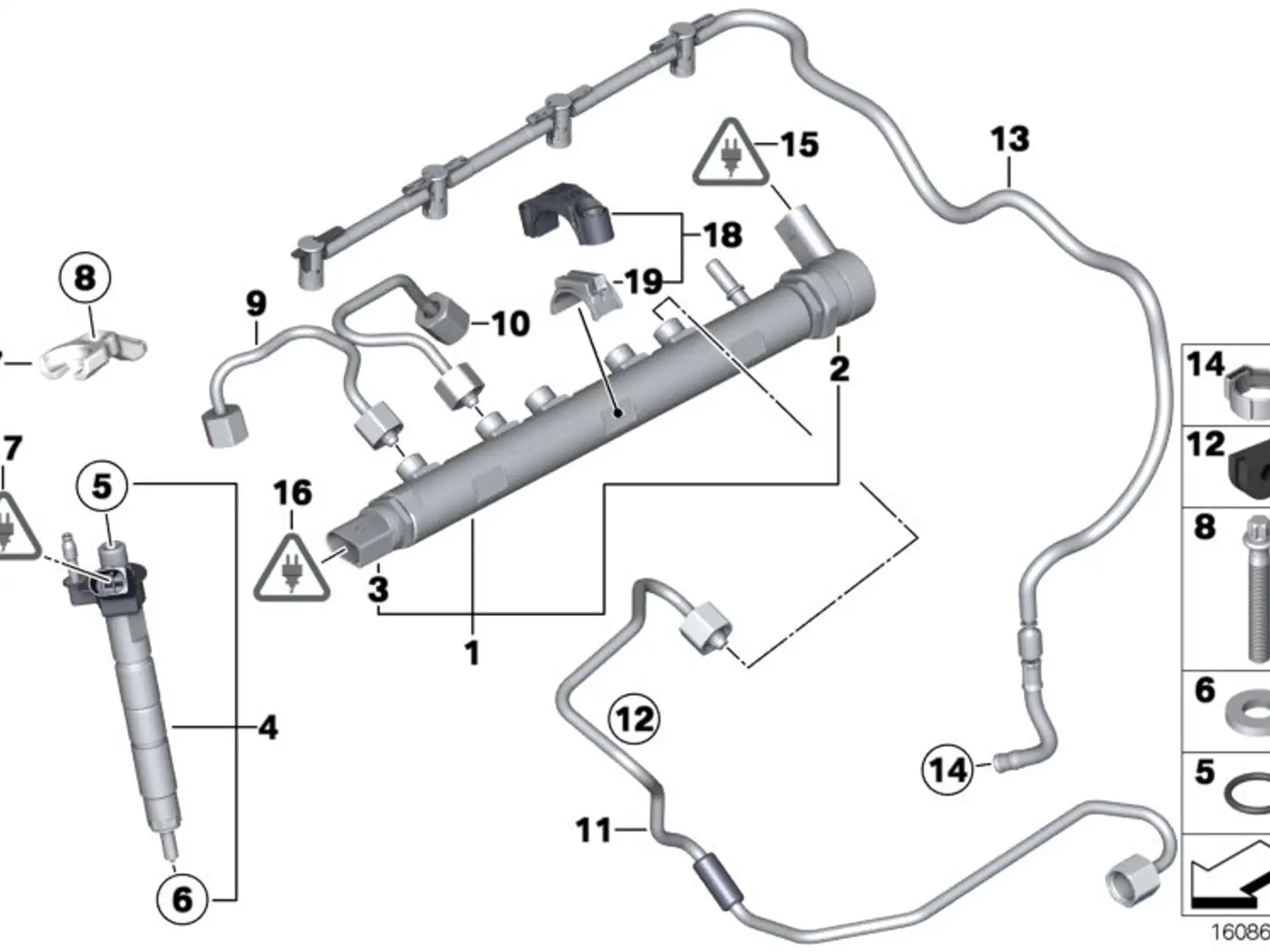 BMW Druckleitung E84 E90 E91 E92 E93 F07 F10 F11 F20 F21 F22 F25 F31 F32 F33 F34 F36 R60 R61 13537810714