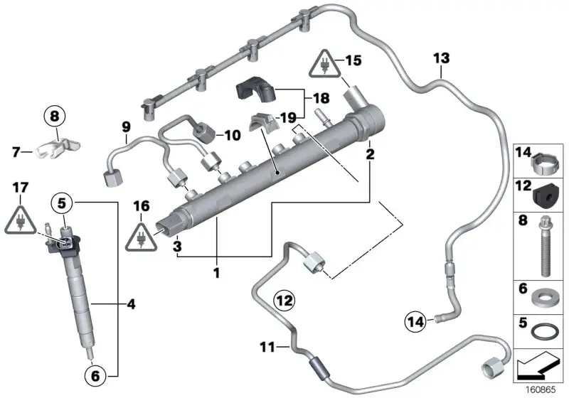 BMW Schlauchklemme E23 E24 E60 E61 E63 E64 E65 E66 E70 E71 E81 E8