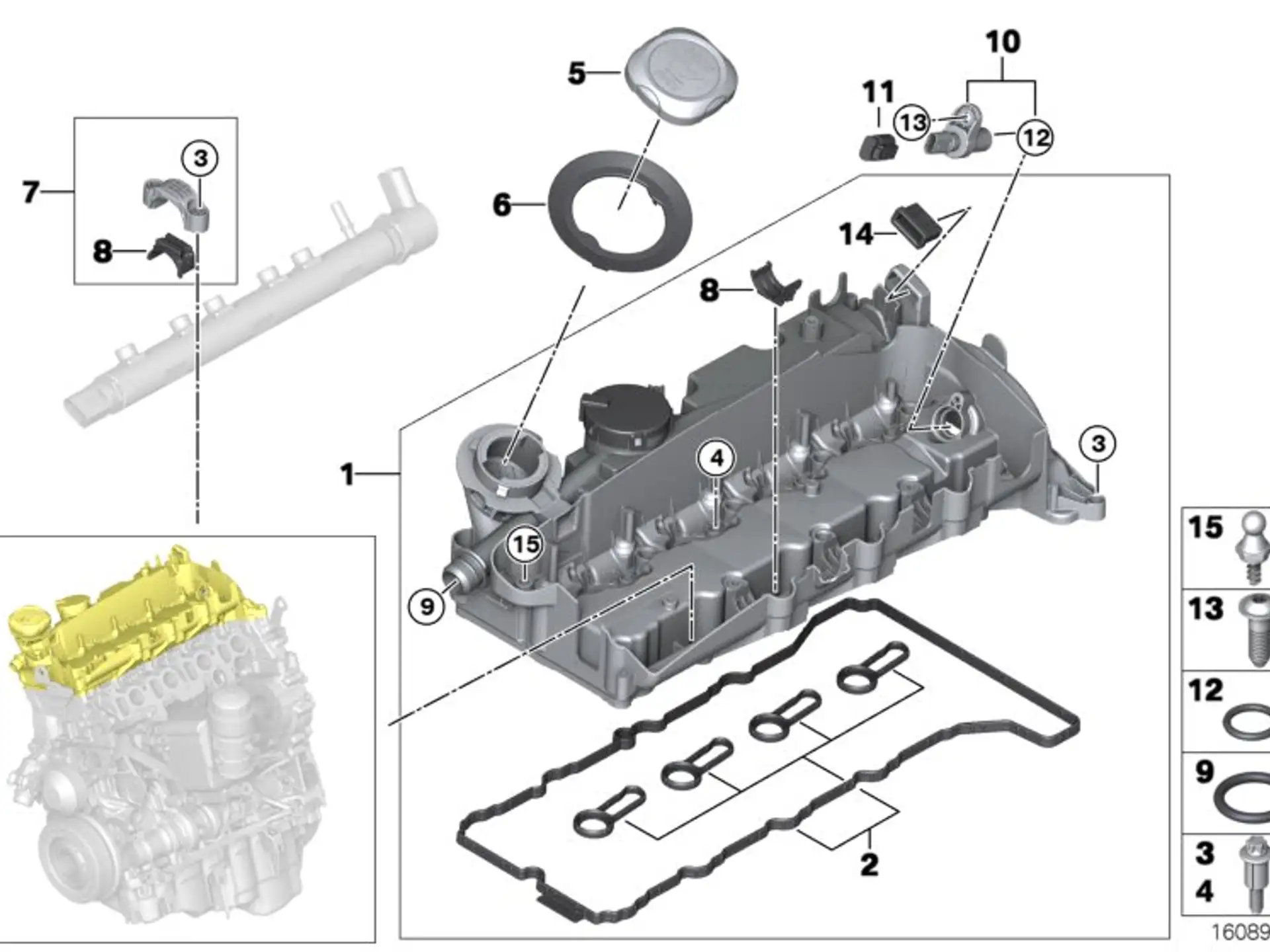 BMW Verschlussdeckel Öleinfüllstutzen E46 E53 E60 E61 E63 E64 E65 E66 E70 E71 E72 E81 E82 E83 E84 E85 E86 E87 E88 E89 E90 E91 E92 E93 F01 F02 F04 F06 F07 F10 F11 F12 F13 F15 F16 F20 F21 F22 F23 F25 F26 F30 F31 F32 F33 F34 F36 F39 F45 F46 F48 F80 F82 F83 F