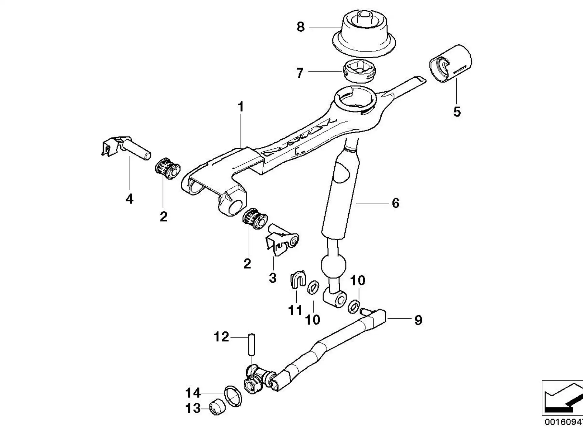 BMW Lagerbolzen links E31 E39 E46 E53 E60 E61 E83 E84 E85 E90 E91 E92 25111221579
