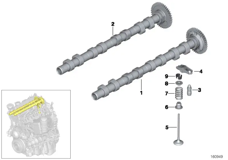 BMW Schlepphebel E60 E61 E70 E71 E81 E82 E83 E84 E87 E88 E90 E91