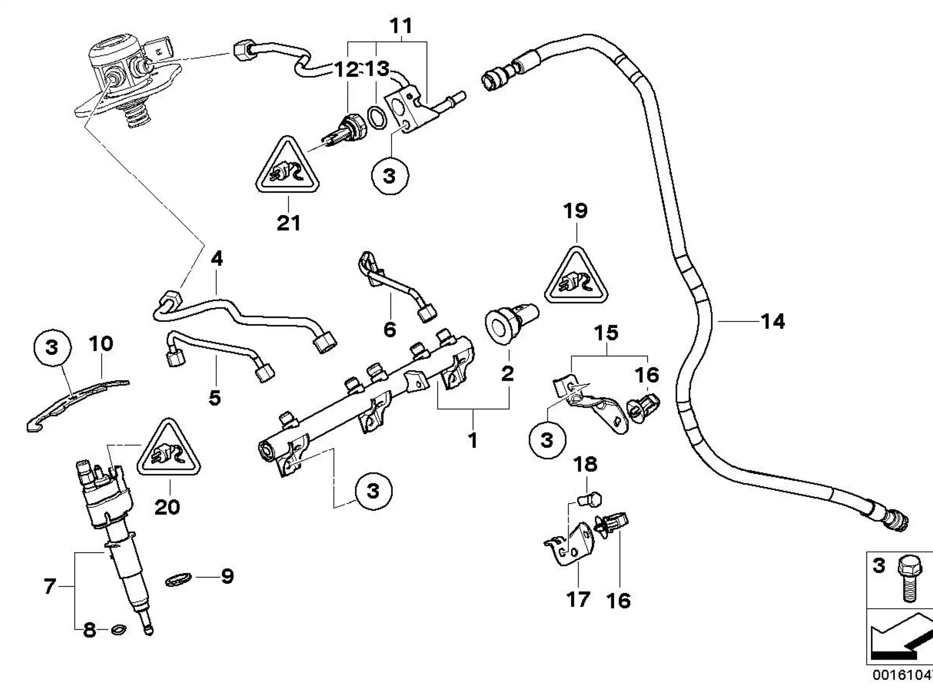 BMW Halter Einspritzventil E60 E61 E63 E64 E71 E81 E82 E87 E88 E89 E90 E91 E92 E93 F01 F02 F10 F11 13537537318