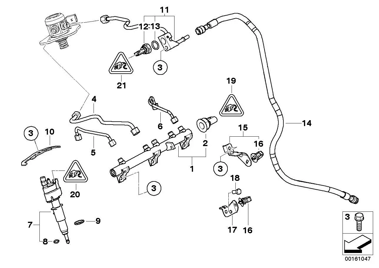 BMW Halter Einspritzventil E60 E61 E63 E64 E71 E81 E82 E87 E88 E8