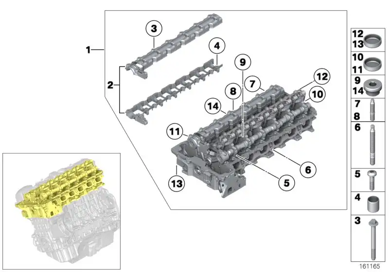 BMW ASA-Stiftschraube E60 E61 E63 E64 E65 E66 E70 E81 E82 E83 E84