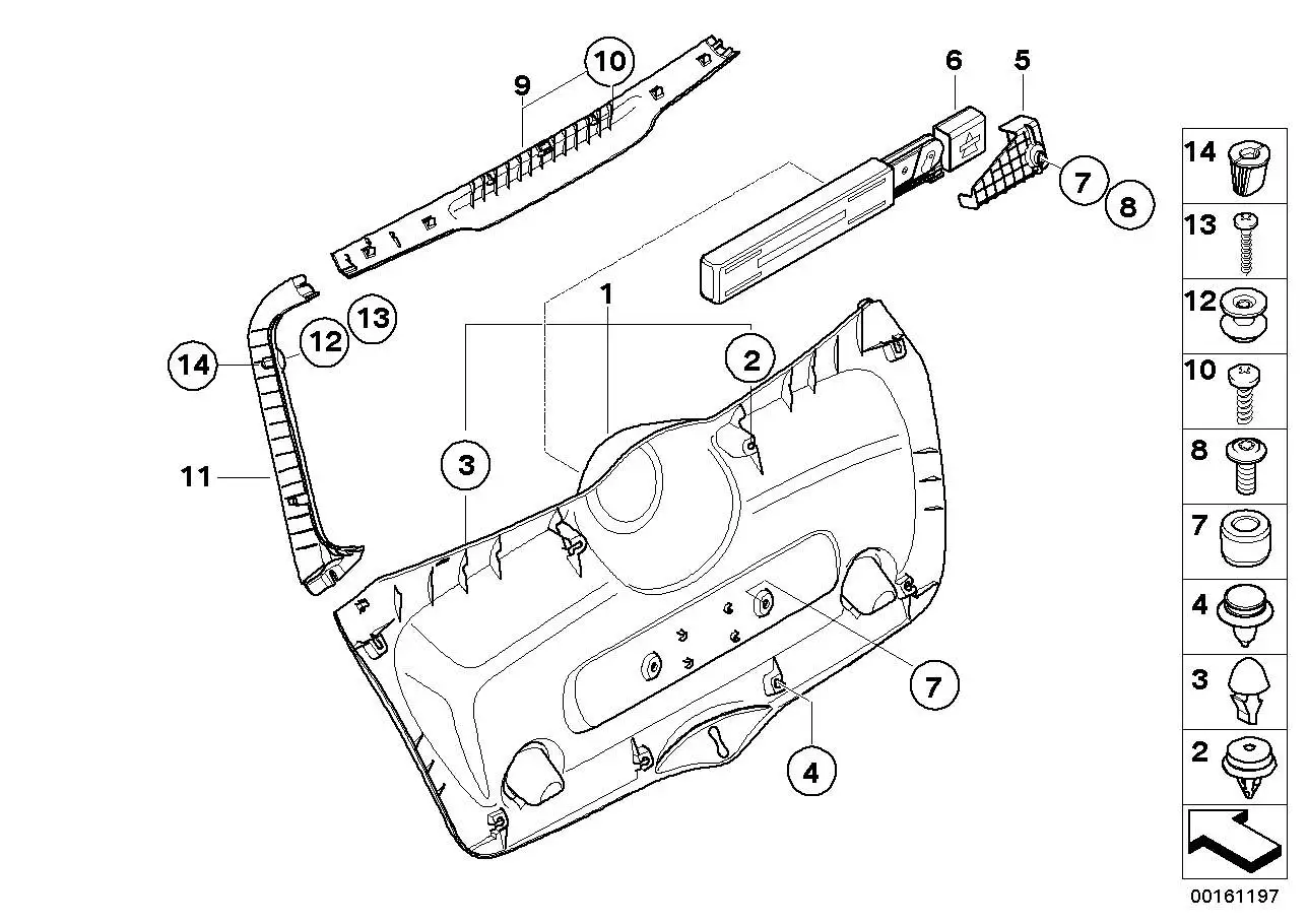 BMW Halter Warndreieck rechts R55 R56 R57 R60 R61 71107272406
