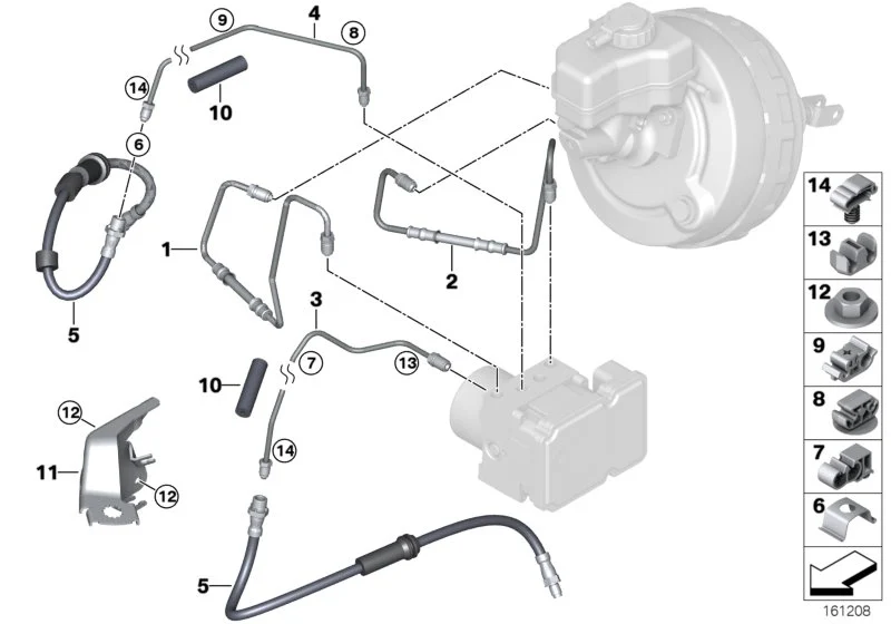 BMW Rohrleitung E81 E82 E87 E88 E90 E91 E92 E93 34326853501