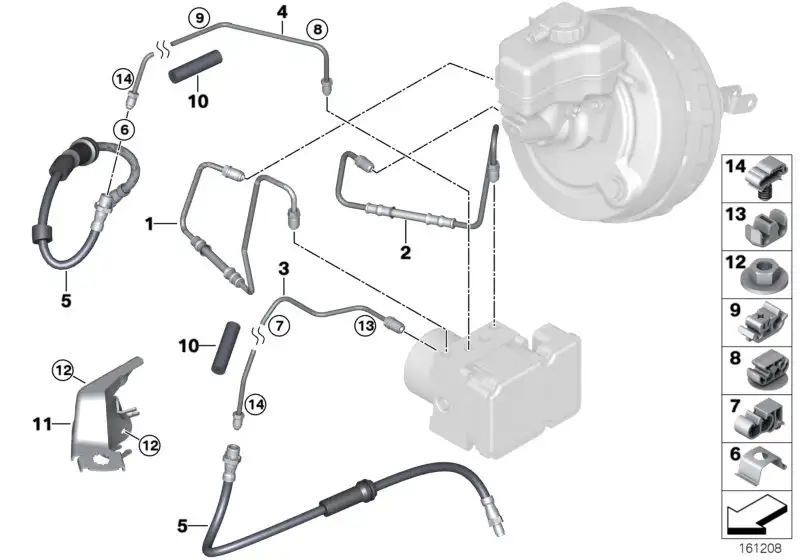 BMW Rohrleitung mit Druckschlauch E81 E82 E87 E88 E90 E91 E92 E93