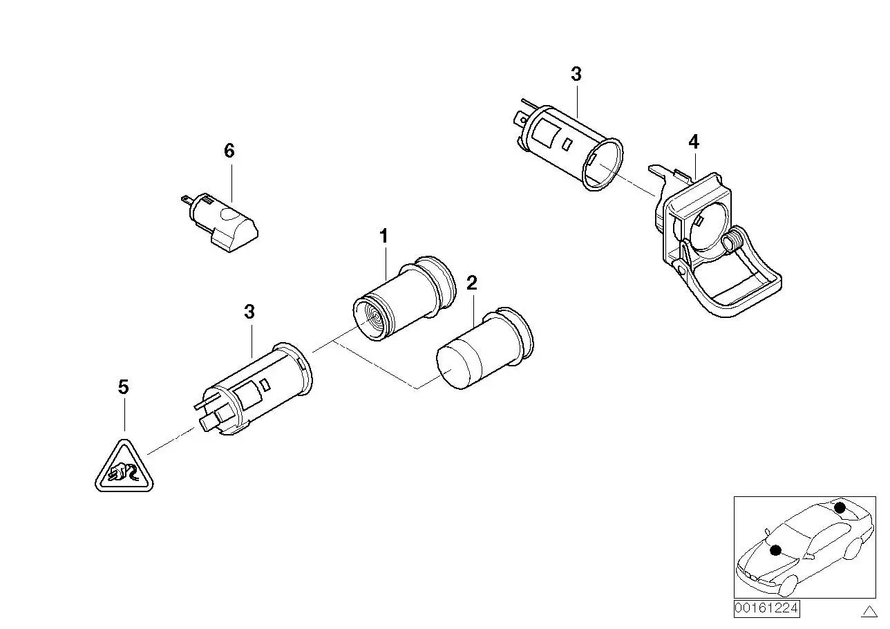 BMW Steckdose Anzünder E60 E61 E63 E64 E83 E89 F25 F26 6134697768