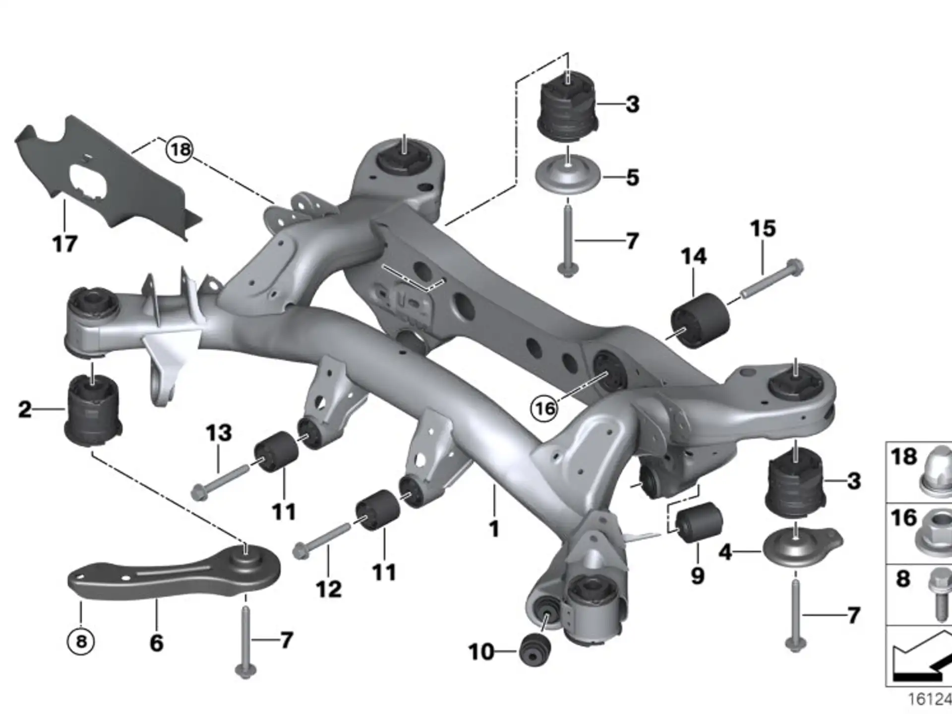 BMW Schubstrebe links E84 E87 E88 E90 E91 E93 33326766053