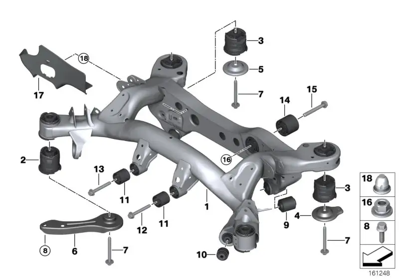 BMW Schubstrebe links E84 E87 E88 E90 E91 E93 33326766053 - 1er,