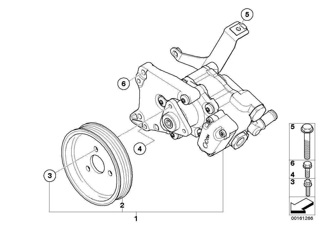 BMW Lenkhilfepumpe E60 E61 E63 E64 32416781486 - Bildposition 01