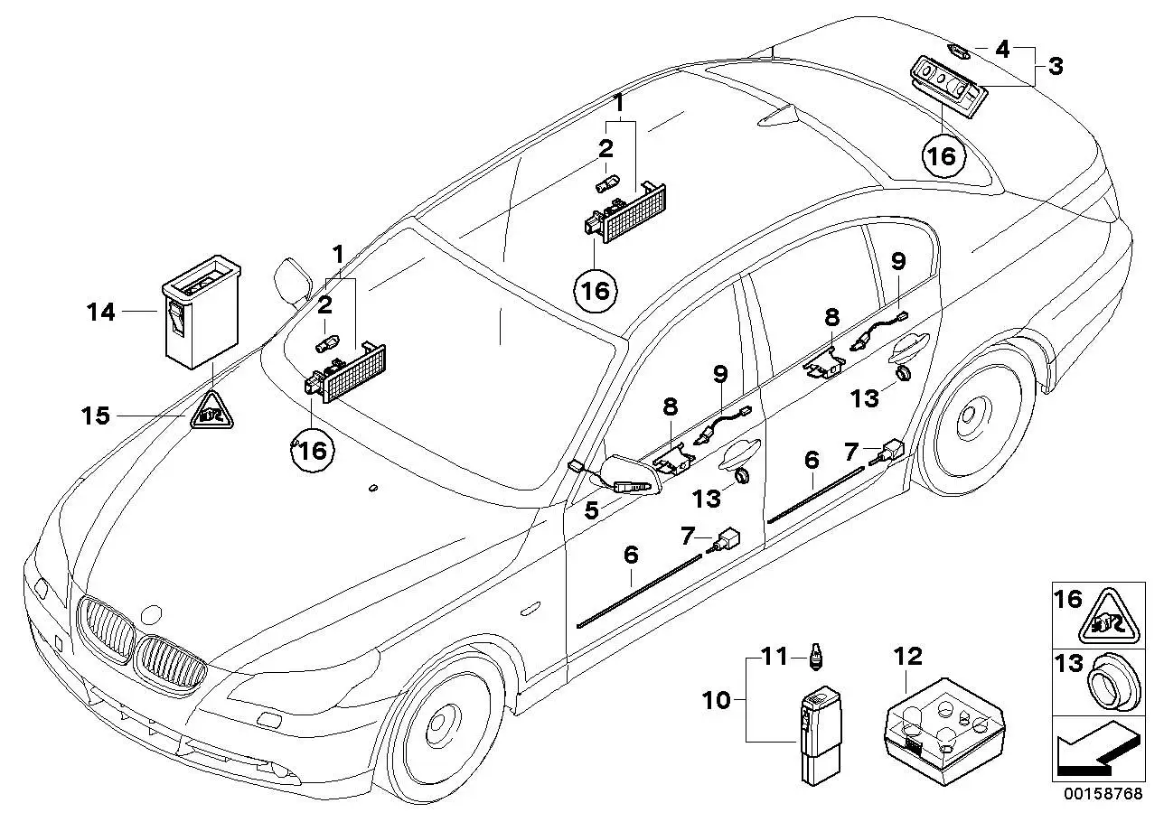 BMW Leuchte Aussenspiegel rechts E60 E61 E63 E64 63317354830 - Bi