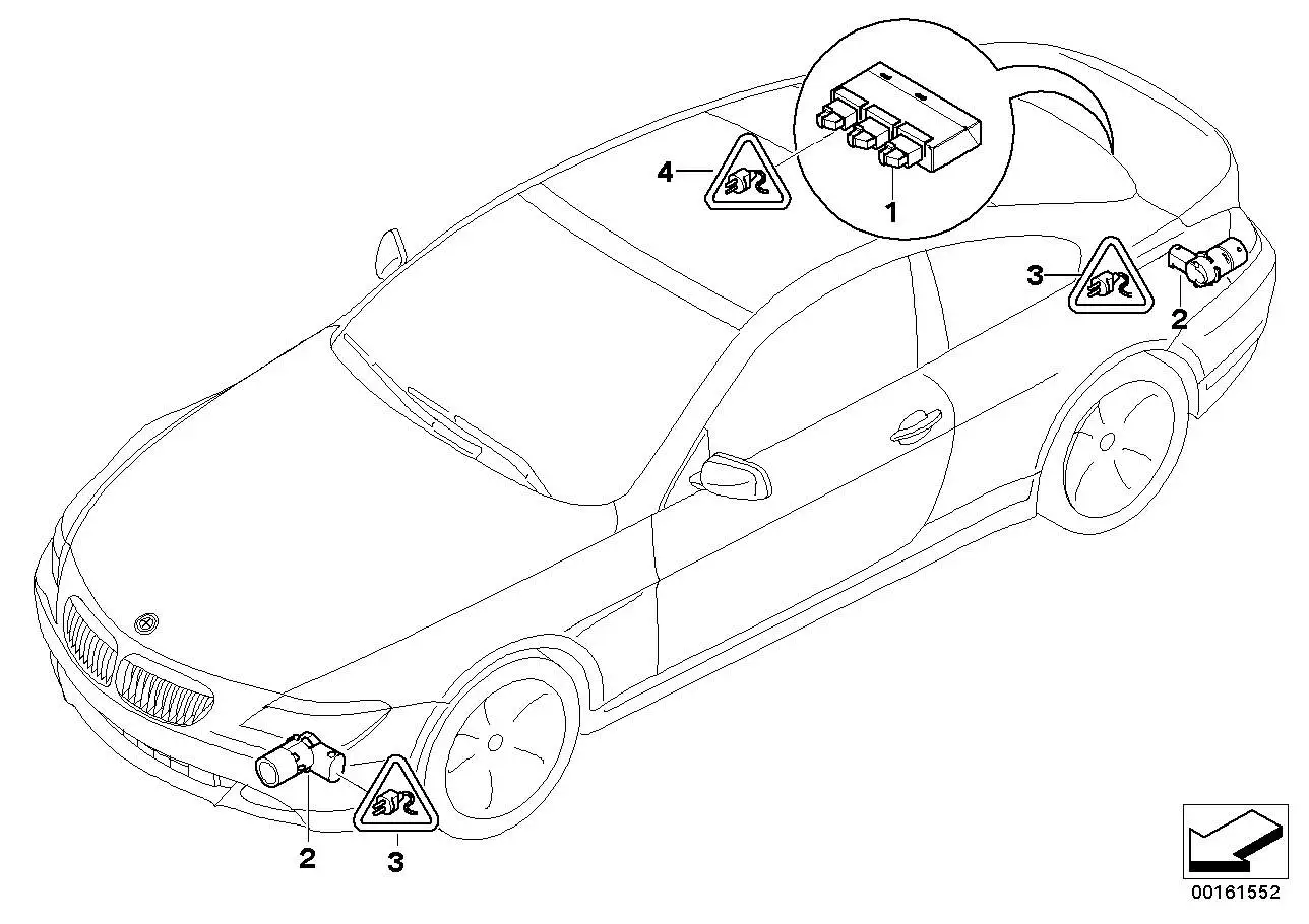 BMW Steuergerät PDC E60 E61 E63 E64 66209185139 - 6er E64 Coupe,
