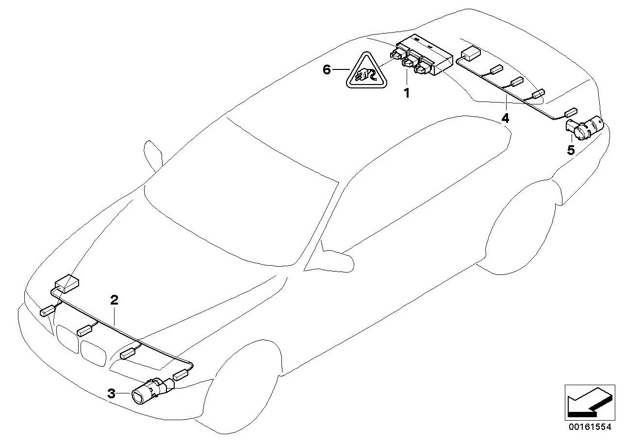 BMW Ultraschallsensor Carbon schwarz E39 E60 E61 E63 E64 E85 E86