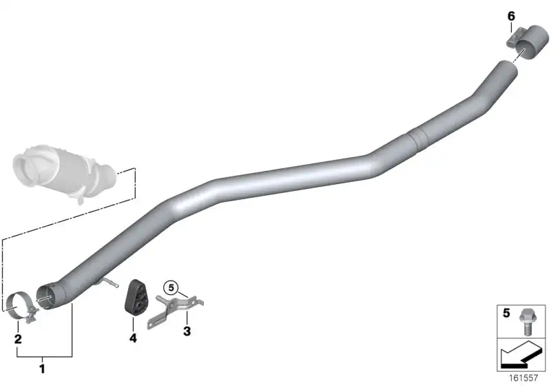 BMW Vorrohrhalter E70 E71 F15 F16 18307799588 - X5 E70, X5 F15, X