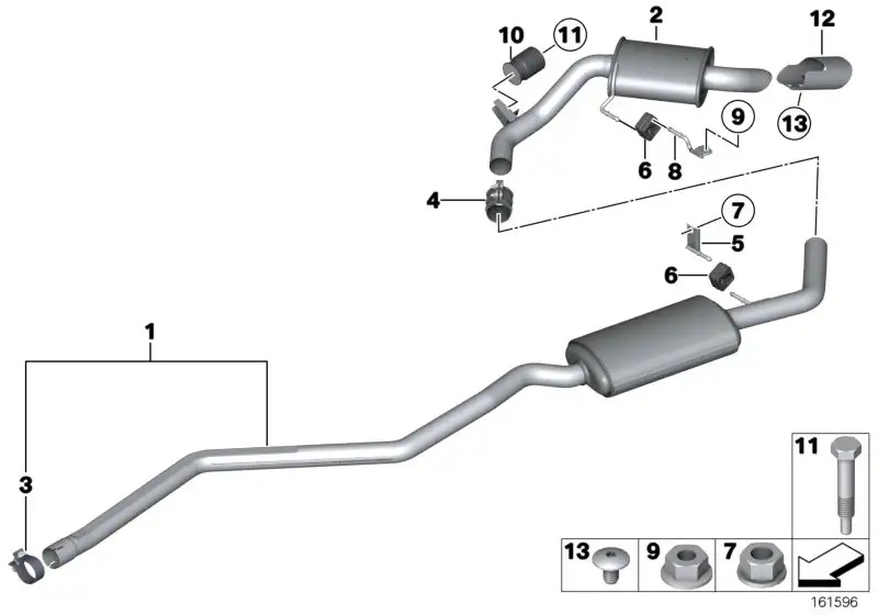 BMW Bundschraube E46 E53 E60 E61 E63 E64 E65 E66 E70 E71 E81 E82
