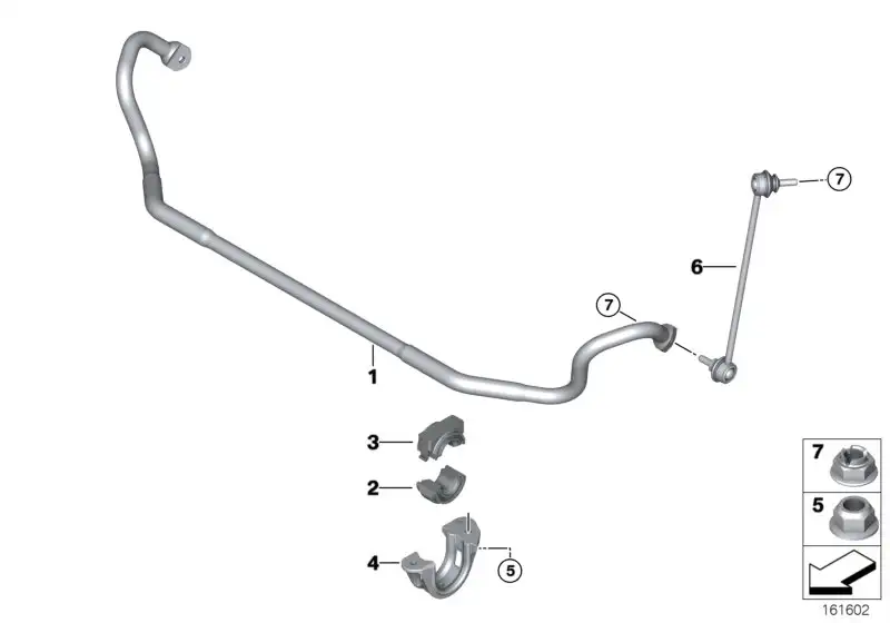 BMW Stabilisator vorn E82 E90 E92 31352283515 - 1er E82, 3er E90,
