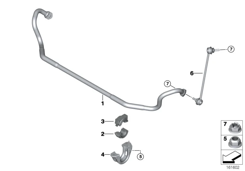 BMW Haltebügel Stabilisator E82 E90 E92 E93 F80 F82 F83 F87 F87N 31352283037