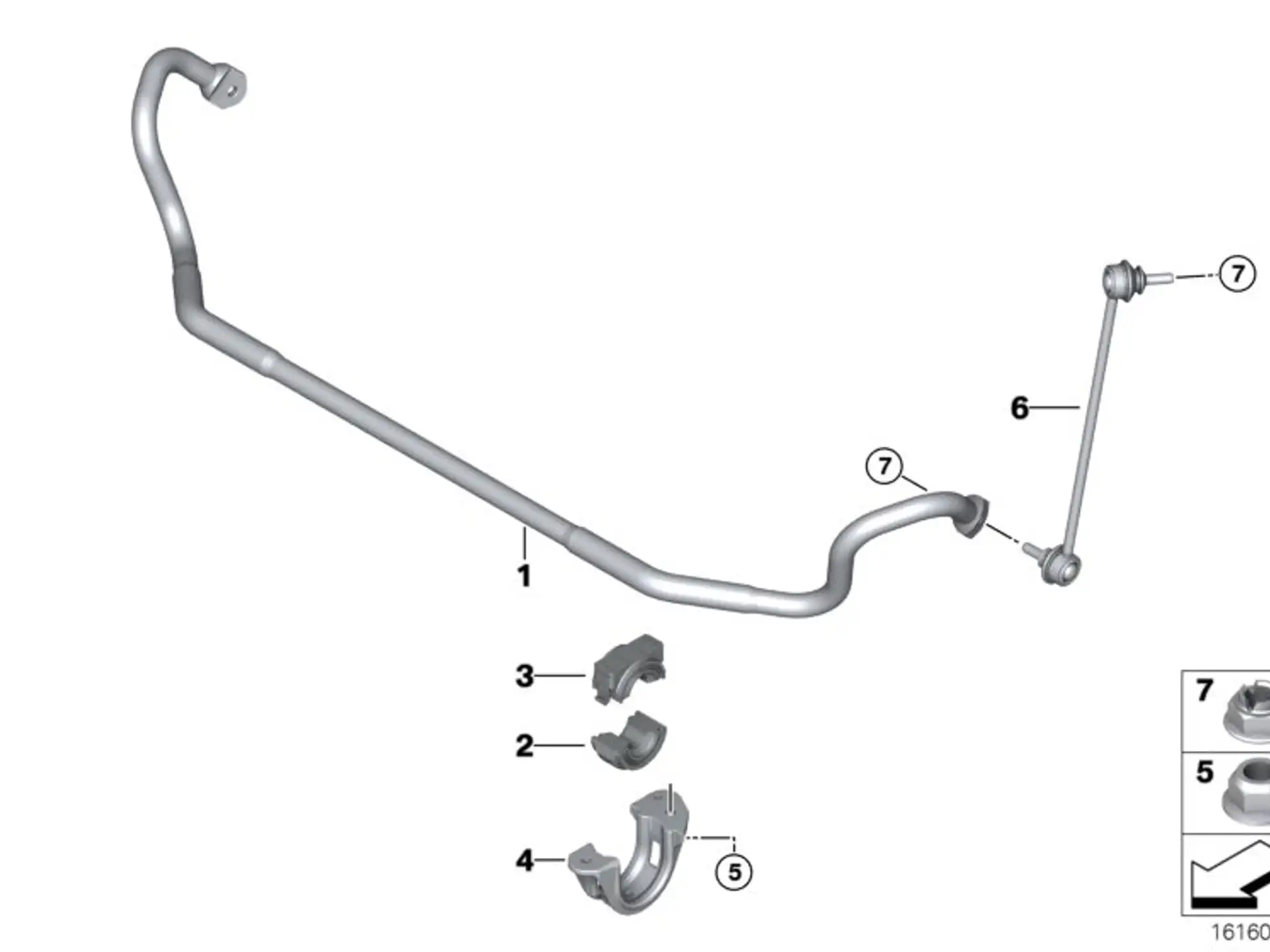 BMW Haltebügel Stabilisator E82 E90 E92 E93 F80 F82 F83 F87 F87N 31352283037