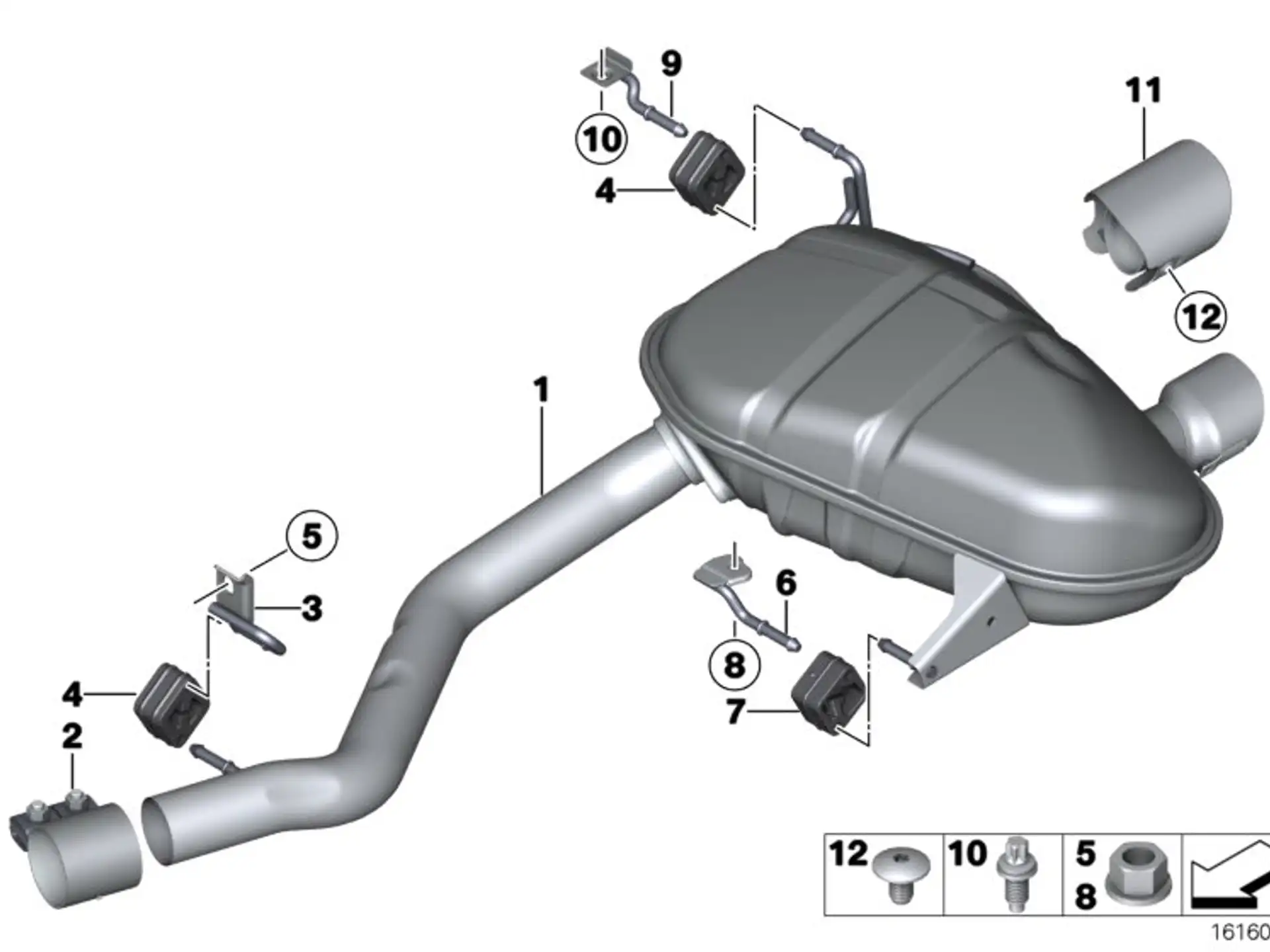 BMW Linsenschraube E81 E82 E84 E87 E88 E90 E91 E92 E93 F97 F98 K25 K50 K51 52537654427